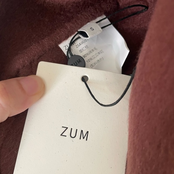 ZUM oversized Sheep Wool double face Belted Kimono Jacket coat S - Picture 7 of 9